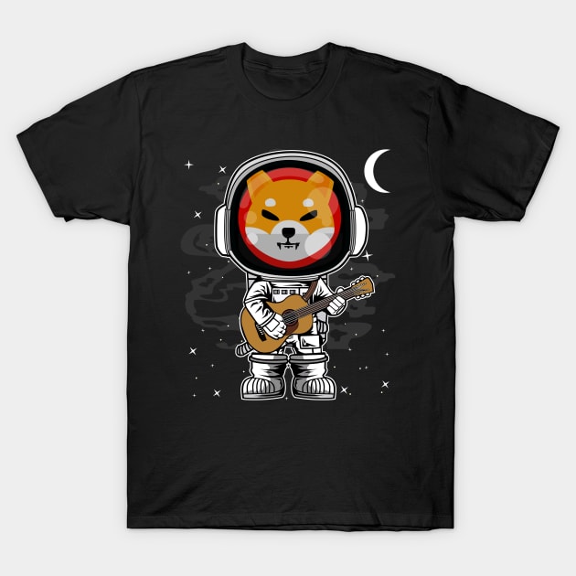 Astronaut Guitar Shiba Inu Coin To The Moon Shib Army Crypto Token Cryptocurrency Blockchain Wallet Birthday Gift For Men Women Kids T-Shirt by Thingking About